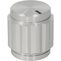 Silver Aluminum knob fluted 15mm