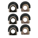 Latin Percussion Shell Protectors Conga 3/8 inch hole, chrome [6 pcs.]