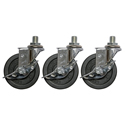 Latin Percussion Hardware Accessories & Spare Parts Swivel Caster with Brake - LP290B - LP290S - LP290S-AIR - LP291 - LP445 chrome