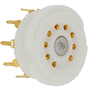 Tube socket Noval CPC-NH-GOLD