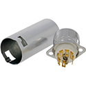 Tube Socket 7-pin, Gold, w/shield