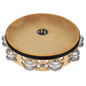 Latin Percussion Tambourine Pro 10in Double Row With Head 10 inch brass/bronze