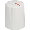 Mini-Fluted knob White-Red Line