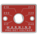 Voltage Selector Plate Red