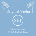 Larsen Violin strings Original Synthetic/Fiber Core Set E Steel Kgl medium