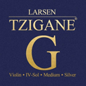 Larsen Violin strings Tzigane multifilament fiber core G Silver medium