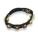 Latin Percussion Tambourine Cyclops hand model Brass Jingles, black