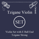 Larsen Violin strings Tzigane multifilament fiber core Set E steel ball Strong