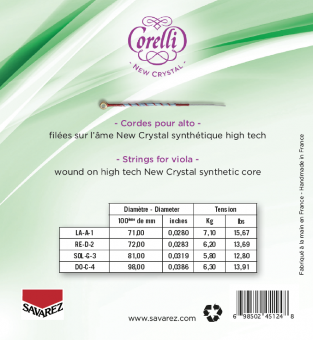 Corelli Viola strings New Crystal Light 730L