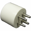 Tube Base 4-pin, White