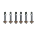 Latin Percussion Tuning screws Compact Congas & Bongos - LP825 LP826 LP828 Chrome, 6 pieces
