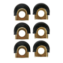 Latin Percussion Shell Protectors Conga 3/8 inch hole, gold [6 pcs.]