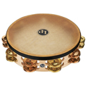 Latin Percussion Tambourine Pro 10in Double Row With Head 10 inch aluminum