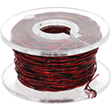 Wire, enameled, red-black twisted