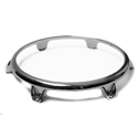 Latin Percussion Hoops Conga Comfort Curve II - Top Tuning (Extended Collar) - Chrome 11 3/4 inch Conga 6 Hole