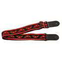 Ovation Signature Nylon Guitar Strap Ruby Red/Black