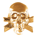 Grover Skull Button, gold