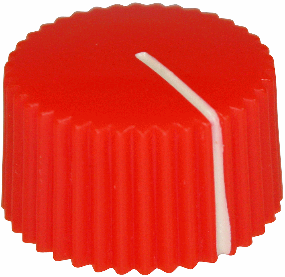 Amp style knob Orange Amp Style Fluted Plastic Knobs
