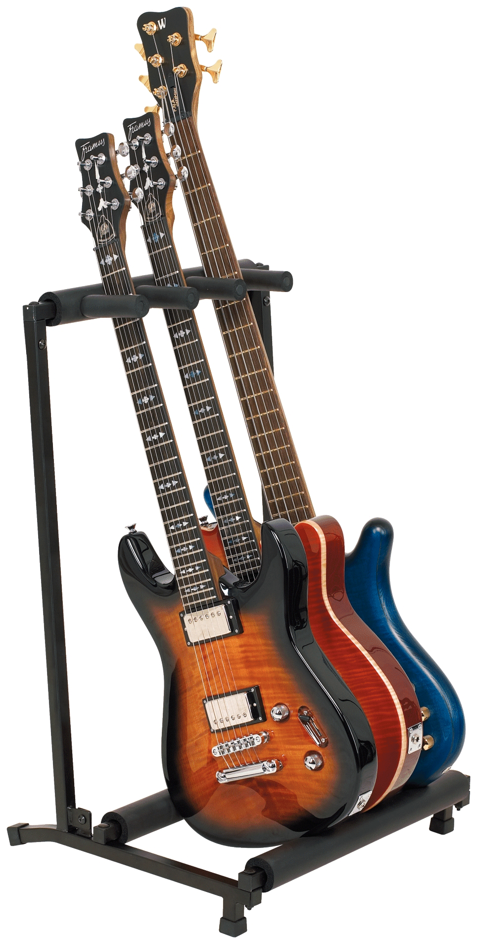 3 Instrument Flat Pack Guitar Stand 880 :: Multiple Instrument