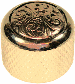 Q-parts Metall knopf Dome Potiknopf knob gold vines Q-parts Metall knopf Dome Potiknopf knob gold vines