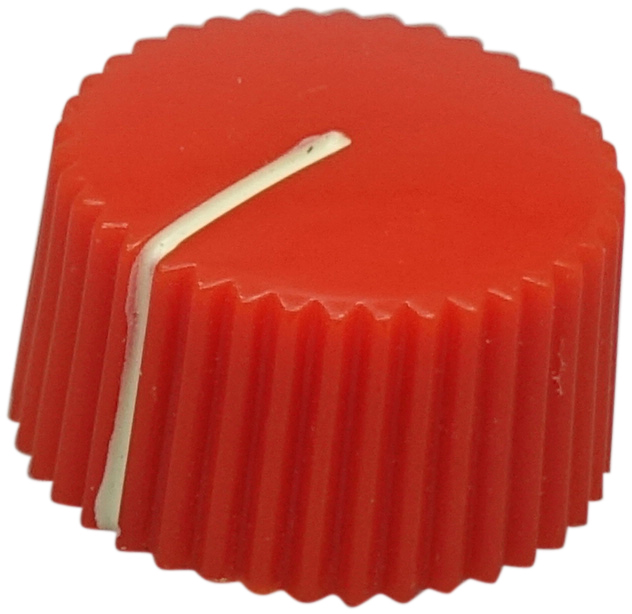 Amp style knob Orange Amp Style Fluted Plastic Knobs
