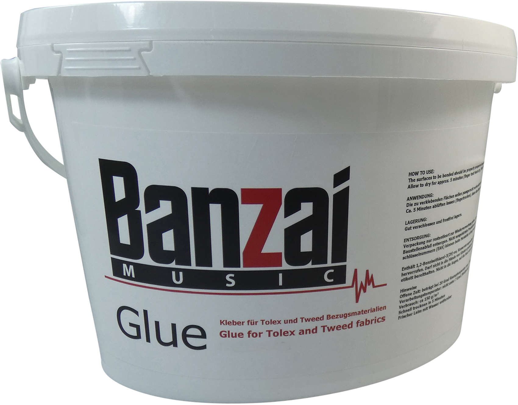 Tolex Glue Bucket2500 Tolex Covering Grill cloth, Tolex