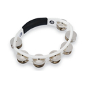 Latin Percussion Tambourine Cyclops hand model Steel Jingles, white