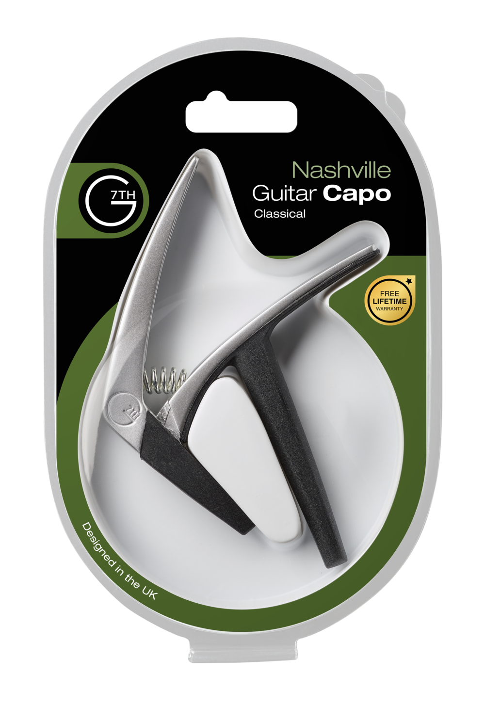 G7th C23043 Classical guitar, silver