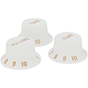 Fender knob set for Strat, white