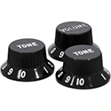 Fender knob set for Strat, black