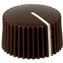 Amp style knob brown