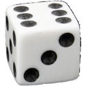 Dice Knob White