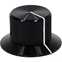 Brushed Aluminum knob Black