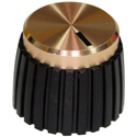 Stubby Black/Gold Knob Push-On