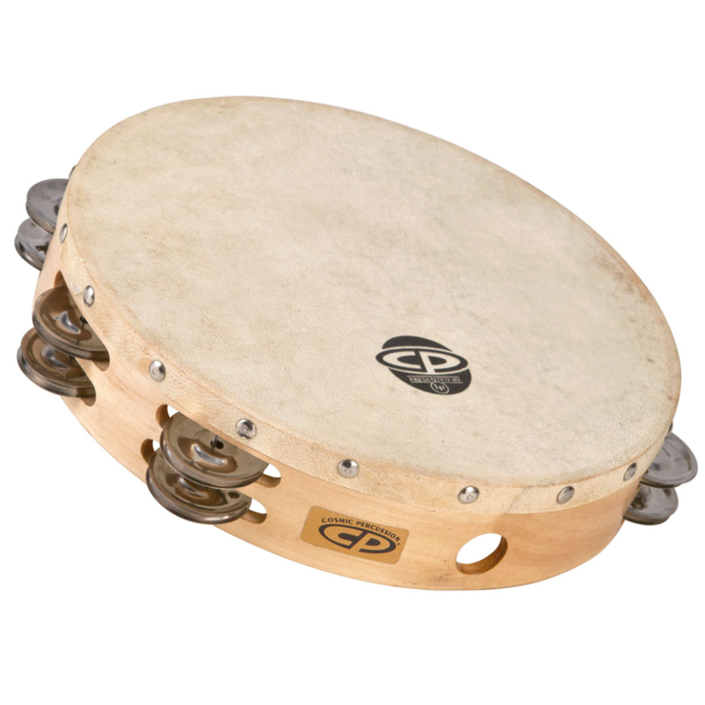 Latin Percussion Tambourine CP Wood 10 inch, double row