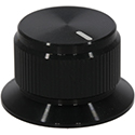 Phaeno Aluminum Knob Black