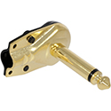 Plug Mono, Right Angle, Black Gold