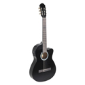 PURE GEWA Electric acoustic classical guitar BasicPlus E-acoustic black, slim body