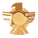 Grover Eagle Button, gold