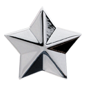 Grover Star Button, chrome