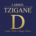 Larsen Violin strings Tzigane multifilament fiber core D Silver Strong