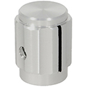 Silver Aluminum knob fluted 13mm