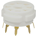 Tube Socket Octal PC, Gold cont.