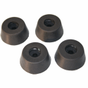 Tapered rubber foot, 4 pcs.
