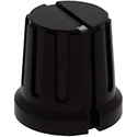 Ribbed knob Ribby-16-Black