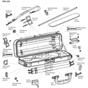 GEWA Shoulder strap violin shape/violin/viola case 392.415