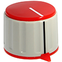 Indicator knob PTR-25-RED