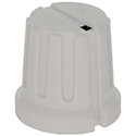 Ribbed knob Ribby-16-White