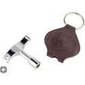 Drum Key T With Leather Key Ring Pouch (Various Colors) DK-4-H