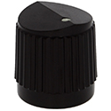 Beveled knob Black